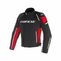 Dainese Racing 3 D-Dry Motorcycle Jacket (black / red) | king-moto.com