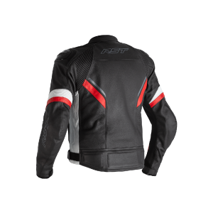 RST Sabre Airbag Leather Motorcycle Jacket (black / white / red)