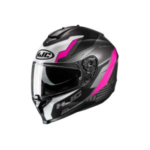 HJC C70 Silon MC8 Full-Face Helmet (matt black / white / pink)