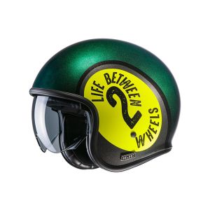 HJC V30 Harvey MC34H Jet Helmet (green matt / yellow / black)