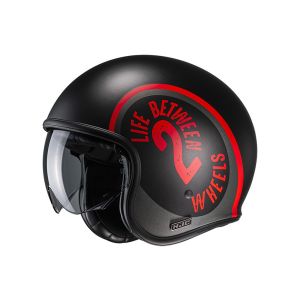 HJC V30 Harvey MC1SF Jet Helmet (matt black / red)