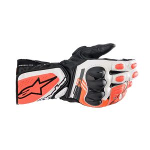 Alpinestars SP-8 V3 motorbike gloves men (black / white / fluoro red)