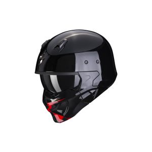 Scorpion Covert-X Tanker Streetfighter Motorcycle Helmet (black / red)