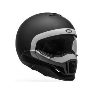 Bell Broozer Cranium Motorcycle Helmet (matt black / white)
