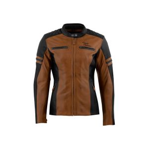 Rusty Stitches Joyce Leather Motorcycle Jacket incl. outer packaging Women (brown / black)