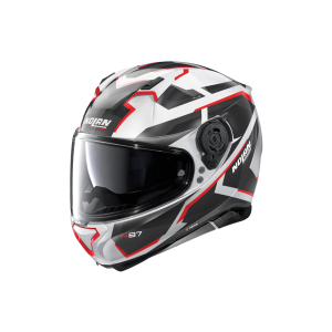 Nolan N87 Plus Overland Motorcycle Helmet (black / white / red)