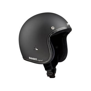 Bandit Premium Jet Motorcycle Helmet (without ECE | black)
