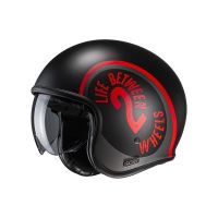 HJC V30 Harvey MC1SF Jet Helmet (matt black / red)