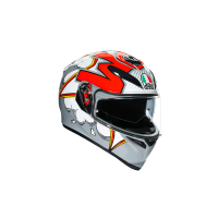 AGV K3 SV Bubble full-face helmet (grey / white / red)