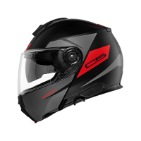 Schuberth C5 Eclipse Motorcycle Helmet (matt black / anthracite / red)