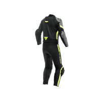 Dainese Avro 4 Leather two-piece suit (black / grey / neon yellow)