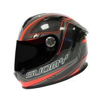 Suomy SR-Sport Carbon Red Motorcycle Helmet (black / red)