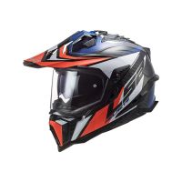 LS2 MX701 Explorer C Focus enduro helmet (black / blue / white / red)