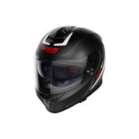 Nolan N80-8 Staple N-Com Full-Face Helmet (matt black / white / red)
