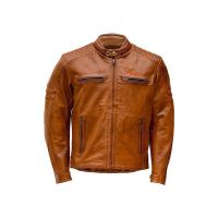Rusty Stitches Jari Leather Motorcycle Jacket incl. outer packaging (brown)