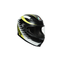 AGV K6 Rapid 46 Full-Face Helmet (matt black / white / yellow)